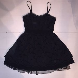 Black lace babydoll dress